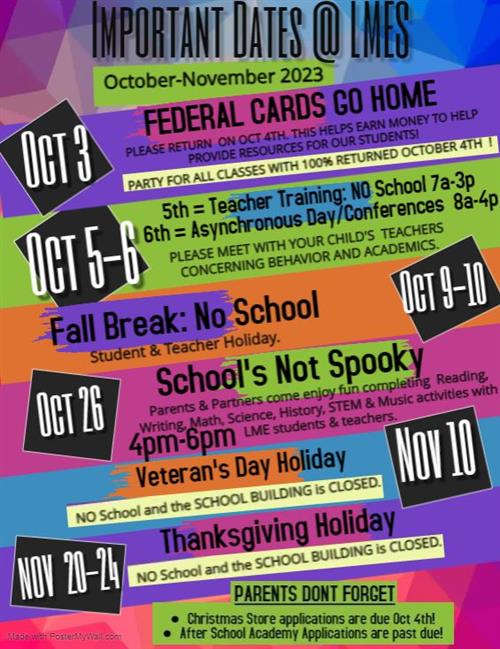Important Dates